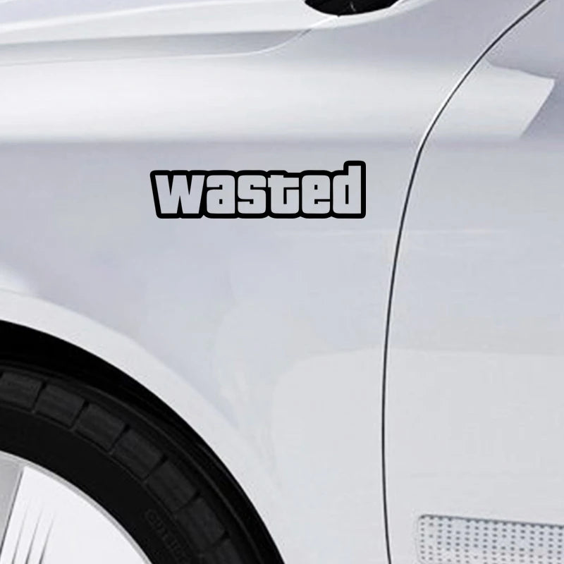 Adhesive "Wasted" Decal/Sticker