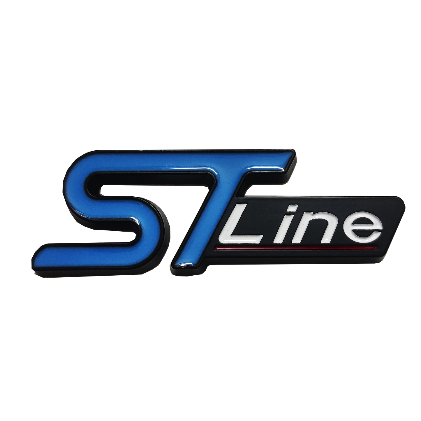 3D Car Front Grill Trunk Metal Logo ST Line Emblem Self-Sticker for Ford Max Focus Fiesta ST Line