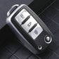 Leather 3-Button Key Fob Cover Case for VW Volkswagen Models