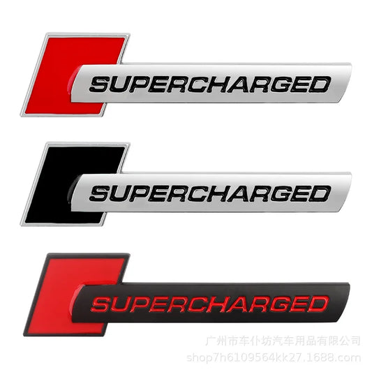 3D Metal 'Supercharged' Emblem/Badge Decoration