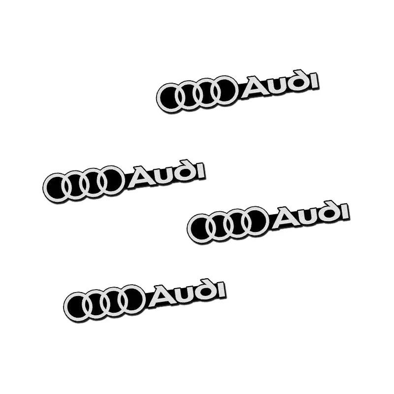 4Pcs Metal Audi Logo Emblem/Badge Stickers
