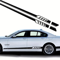 2PCS  220Cm*12Cm Racing Side Skirt Decal Stickers