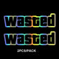 Adhesive "Wasted" Decal/Sticker