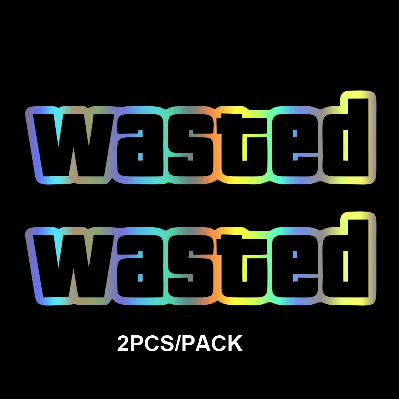 Adhesive "Wasted" Decal/Sticker