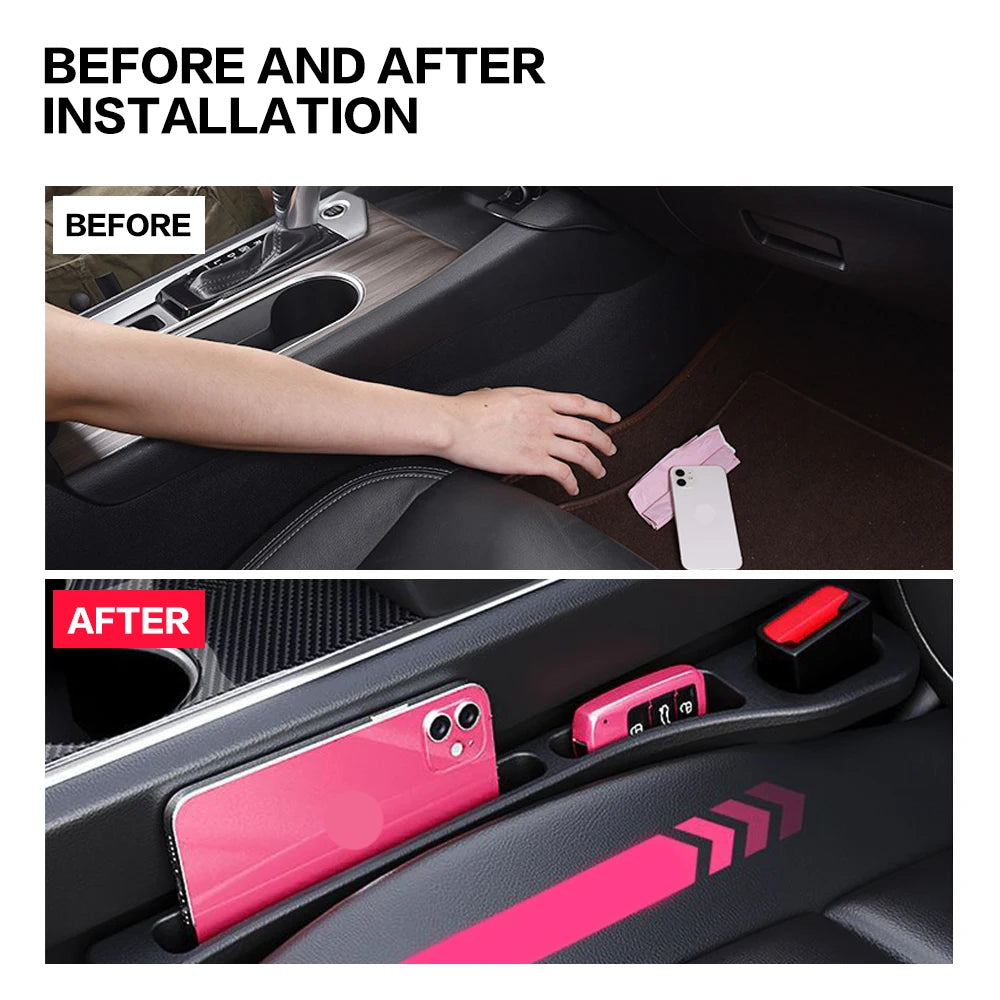 2X Car Seat Gap Filler between Seats Crevice Decoration Interior Accessories for Cadillac XT5 XT4 CT6 CTS CTS-V ATS CT5 ELR XT6