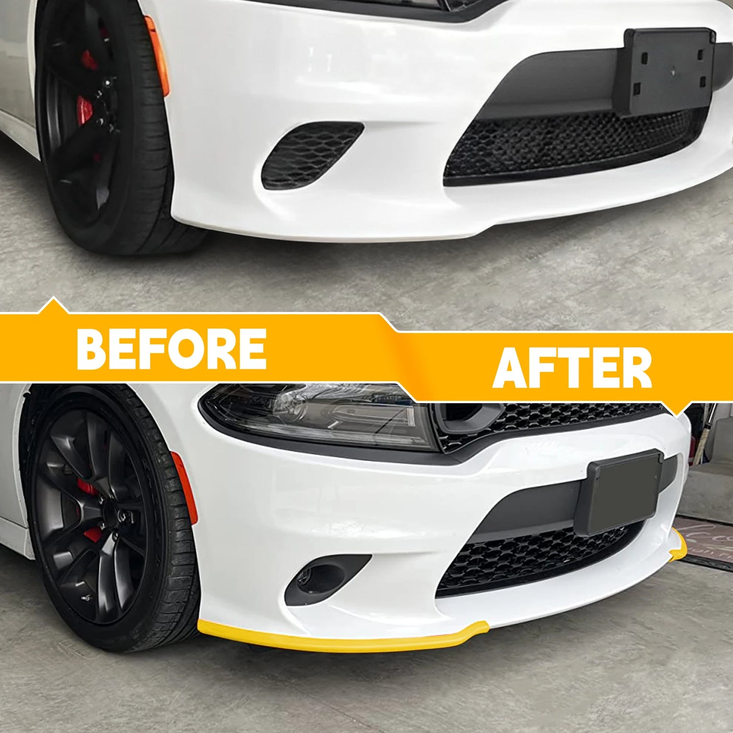 68327084AA 68327085AA for Dodge Charger Hellcat/Srt 392 / Scat Pack/Rt Scat Pack/Gt/Rt Car Front Bumper Lip Splitter Protector