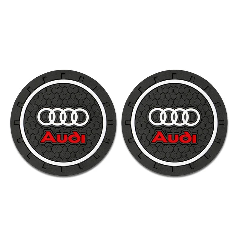 2PCS 'Audi'/'S Line' Graphic Car Coasters