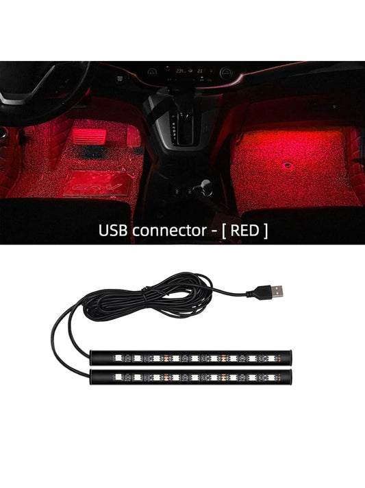 1Pc 2 in 1 USB Car Decorative Ambient Light