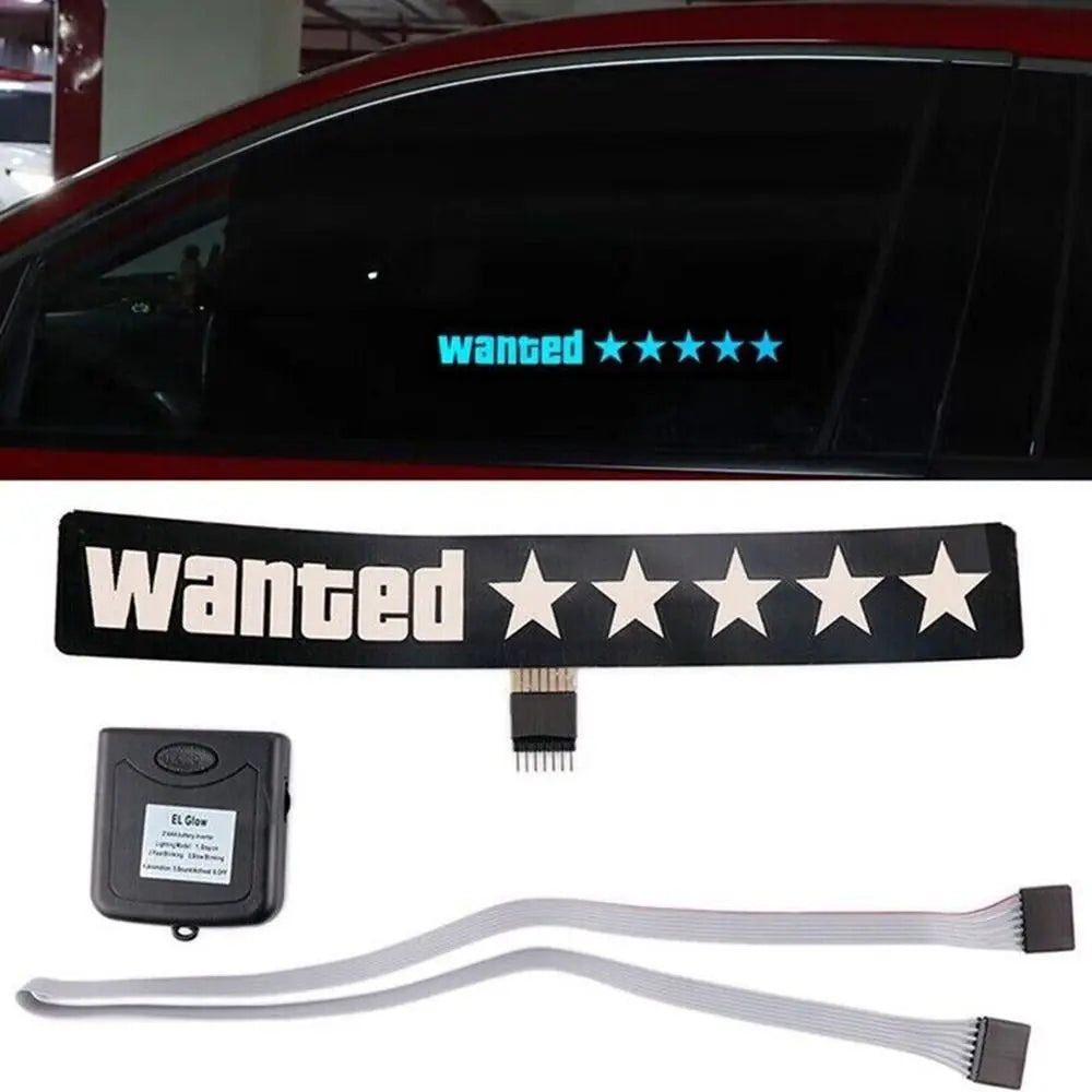 Adhesive LED Wanted Stars Light Up Sign