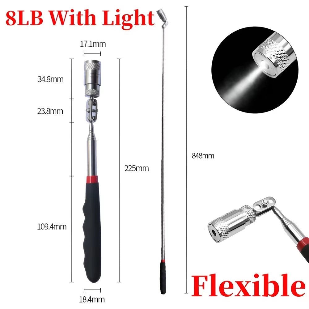 Mini Portable Telescopic Magnetic Magnet Pen Handy Tools Capacity for Picking up Nut Bolt Extendable Pickup Rod Stick