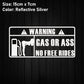 'Gas Or Ass' Transparent Vehicle Humorous Sticker/Decal