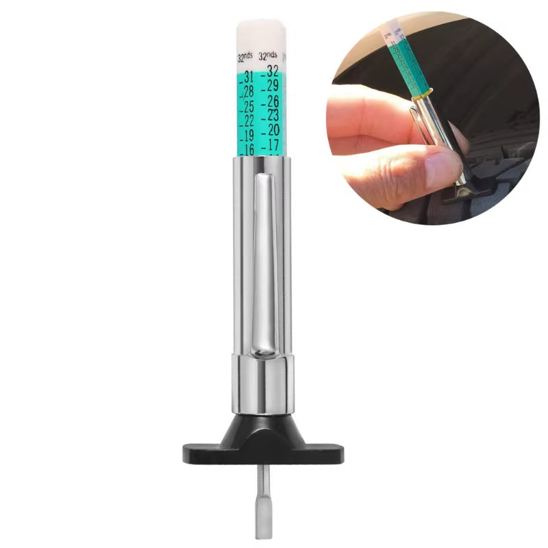 Car Tyre Tire Auto Depth Thickness Gauge Meter 25MM Measuring Pen Color Coded Digital Caliper Monitoring Tool