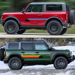 Ford Bronco Retro Mountain Stripe Door Side Decals, Set of 2 (2021-2026)