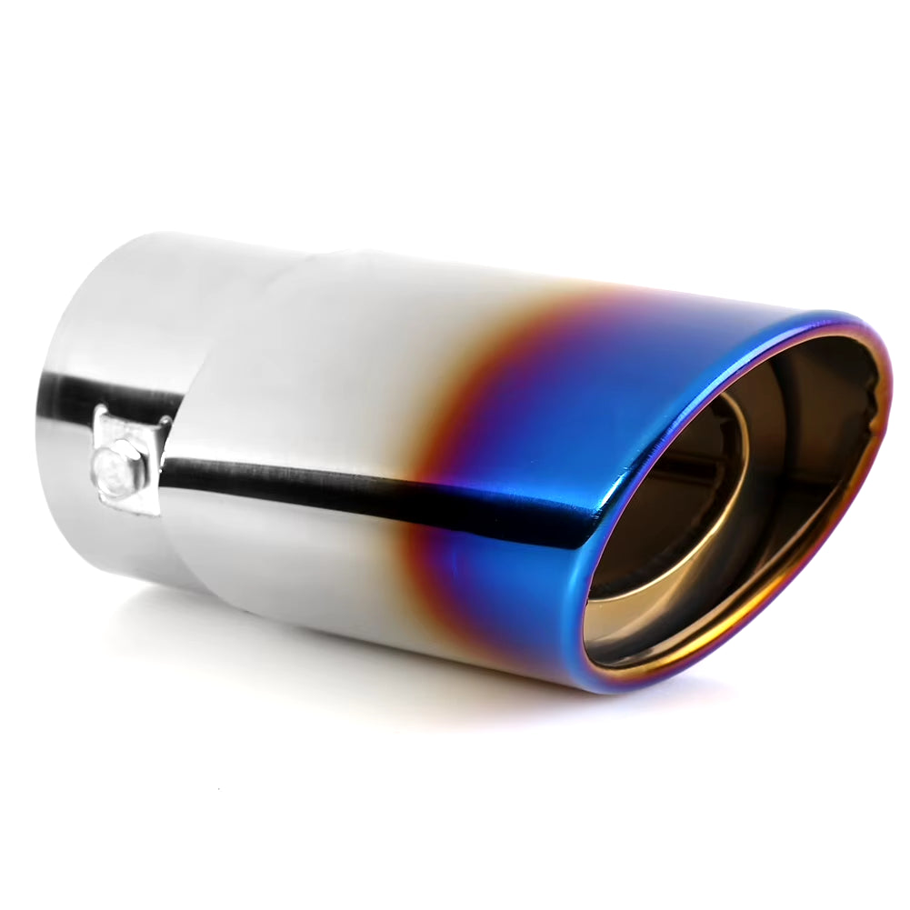 Universal Car Exhaust Muffler Exhaust Pipe Tail Throat Stainless Steel Car Muffler Tip Chrome round Pipe Exhaust Tail Muffler