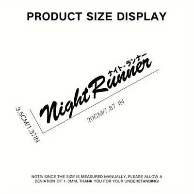 "NightRunner" Transparent Vehicle Sticker/Decal | M1 Auto