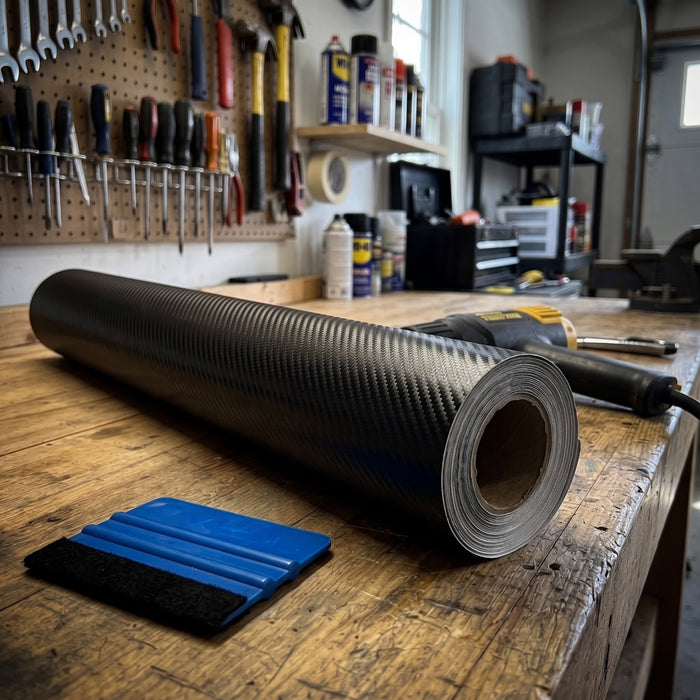 3D carbon fiber vinyl wrap roll for cars and motorcycles