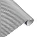 Silver 3D carbon fiber vinyl wrap roll