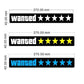 Adhesive LED Wanted Stars Light Up Sign