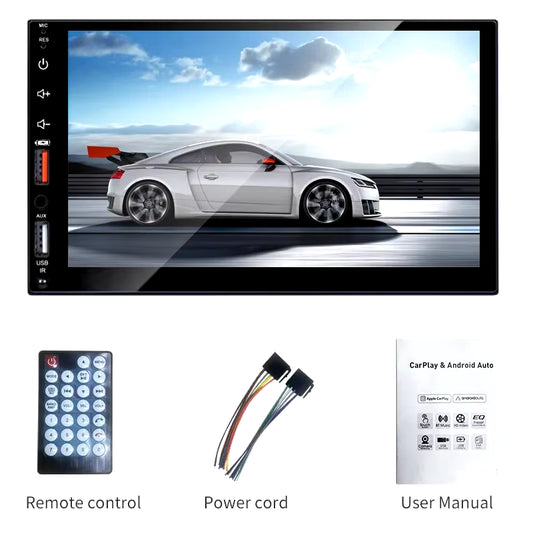 Dual USB 7Inch Carplay Android Auto Capacitive Screen Full Touch HD Car MP5 Player USB Bluetooth TF Card Touch Screen