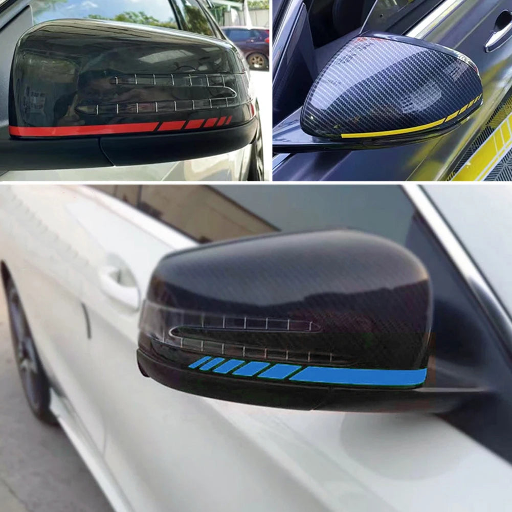 2PCS Rearview Mirror Stripes Decal/Sticker for Mercedes Benz AMG W176 C117 W205 W204 W213 W212 C253 Decal