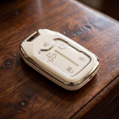 5/6-Button TPU Key Fob Cover for Chevy Tahoe, Suburban, Silverado & GMC Yukon, Sierra (2015-2020)