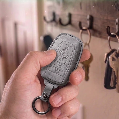 Suede key fob cover for Ford and Lincoln