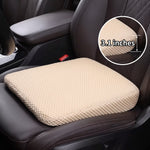 Beige honeycomb car seat booster cushion, 3.1 inches thick