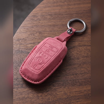 Suede Key Fob Cover for Ford & Lincoln, 4 or 5 Buttons (4 Colors)