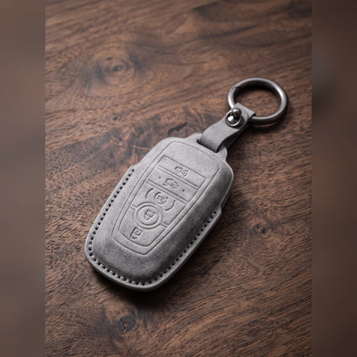 Suede Key Fob Cover for Ford & Lincoln, 4 or 5 Buttons (4 Colors)