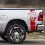 Ram-Head Truck Bed Side Stripe Decals for Dodge Ram & RAM Pickups, Set of 2 (11 Colors)