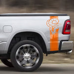 Ram-Head Truck Bed Side Stripe Decals for Dodge Ram & RAM Pickups, Set of 2 (11 Colors)