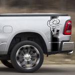Ram-Head Truck Bed Side Stripe Decals for Dodge Ram & RAM Pickups, Set of 2 (11 Colors)