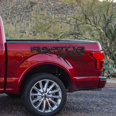Claw Scratch Bed Side Decals for Ford F-150 Raptor, Set of 2 (11 Colors)