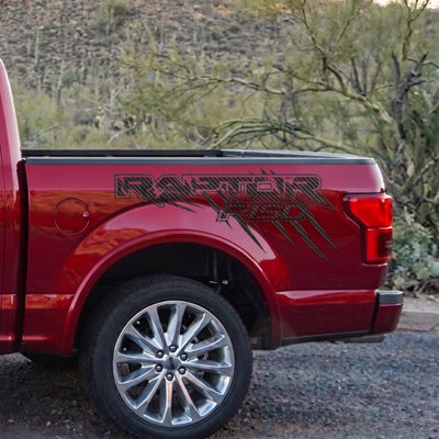 Claw Scratch Bed Side Decals for Ford F-150 Raptor, Set of 2 (11 Colors)