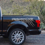 Matte silver claw scratch bed side decal on Ford F-150 Raptor