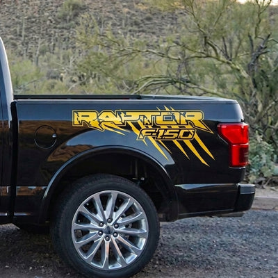 Claw Scratch Bed Side Decals for Ford F-150 Raptor, Set of 2 (11 Colors)