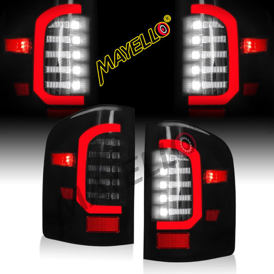 Smoke Lens LED Tail Lights for 2007-2014 Chevy Silverado 1500 2500 Black Lamps