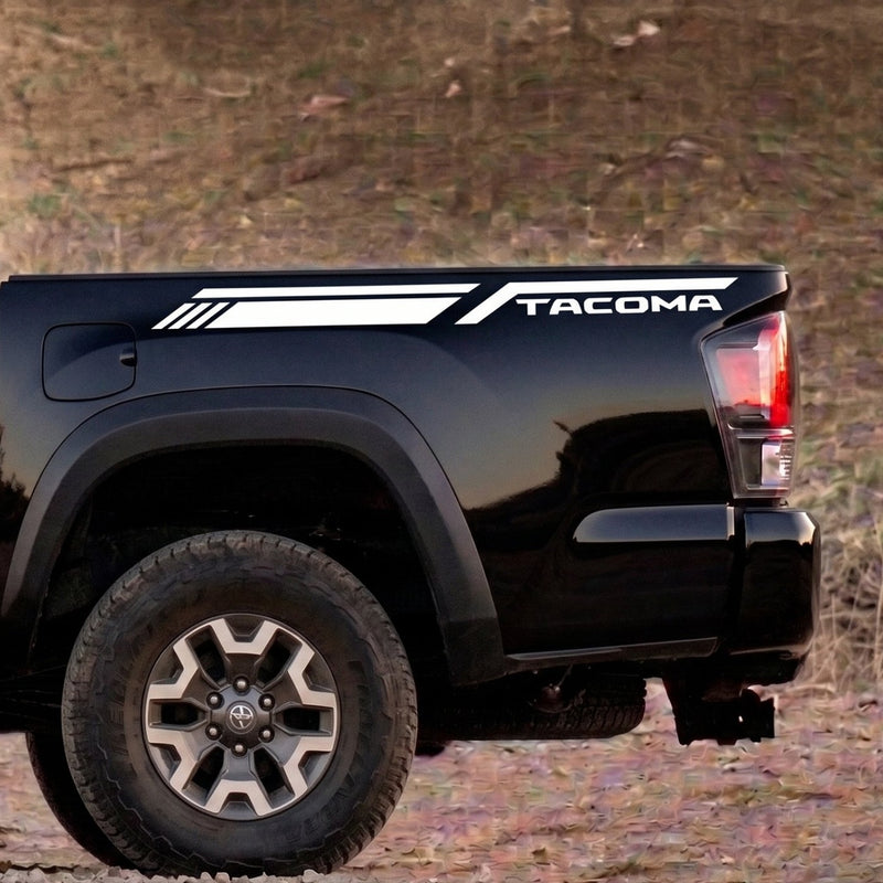 Toyota Tacoma TRD Sport Style Bed Side Decals, Set of 2 (11 Colors) — after